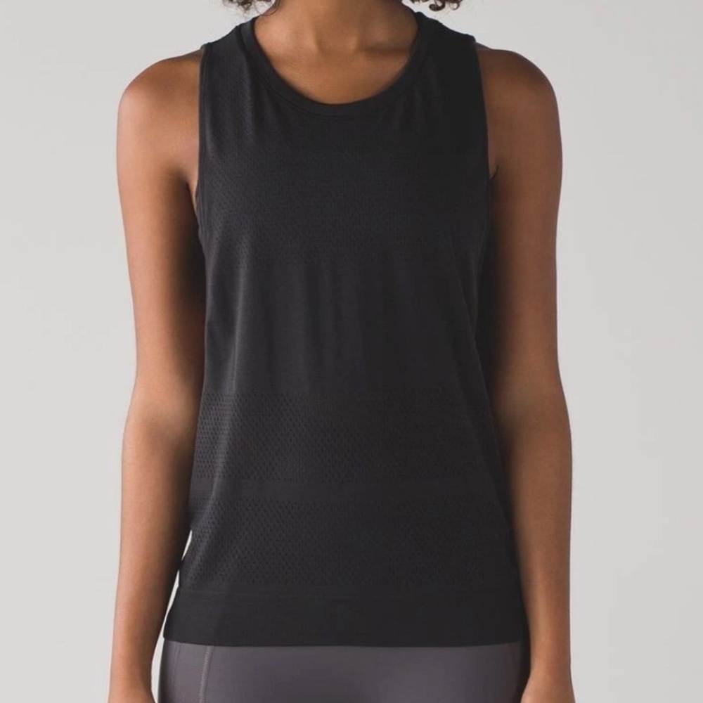 Lululemon Athletica Black Swiftly Breeze Mesh Tank Top